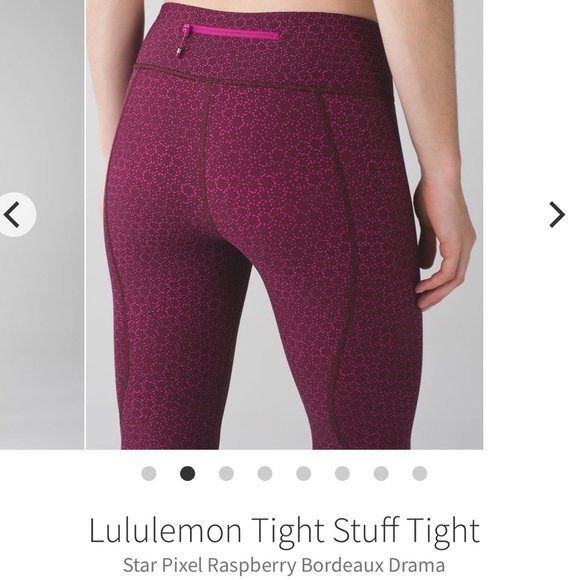 LULULEMON Tight stuff Bordeaux pants 2 leggings rare - Picture 2 of 9